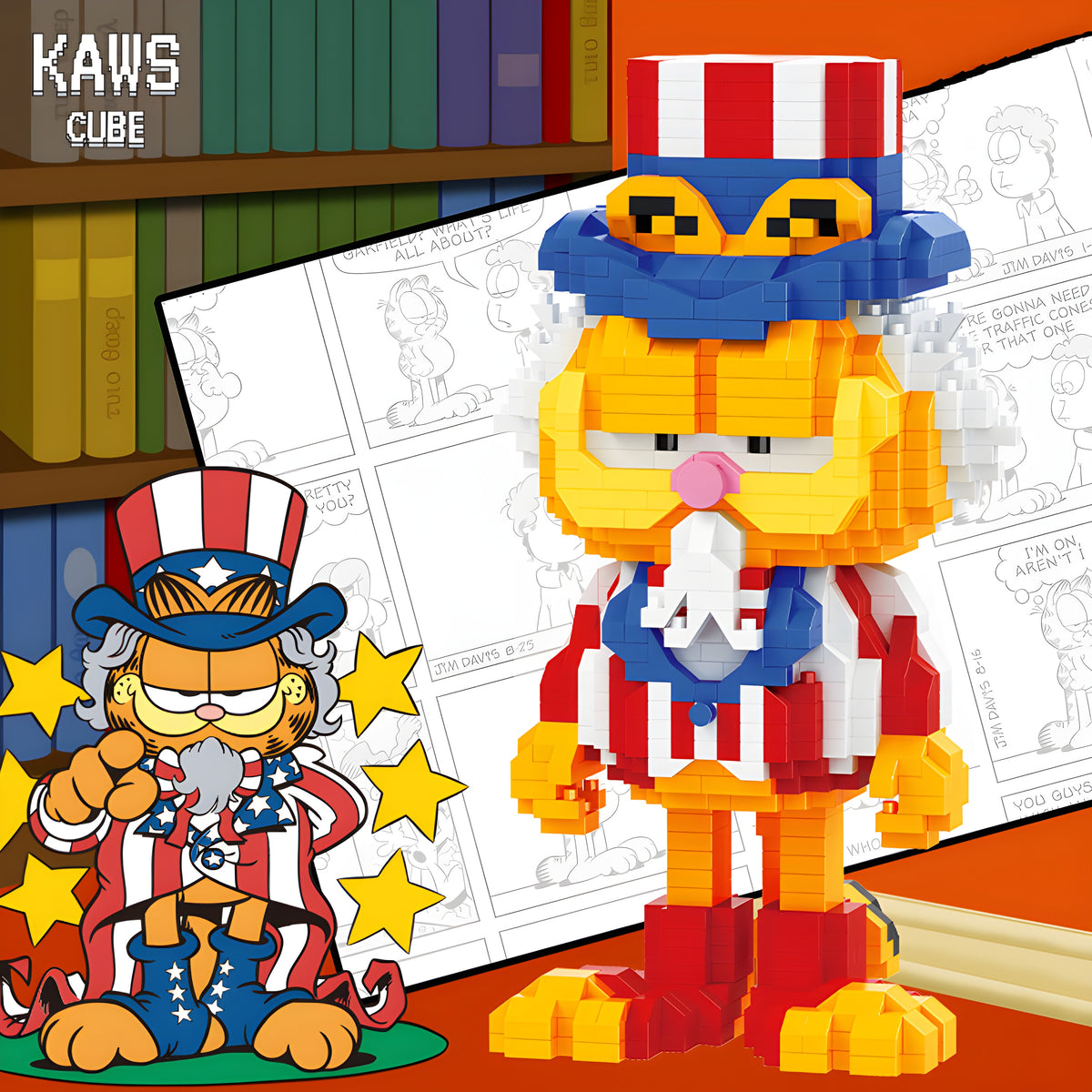 Garfield ブロック：UNCLE  SAM 「167mm」0314-1-12