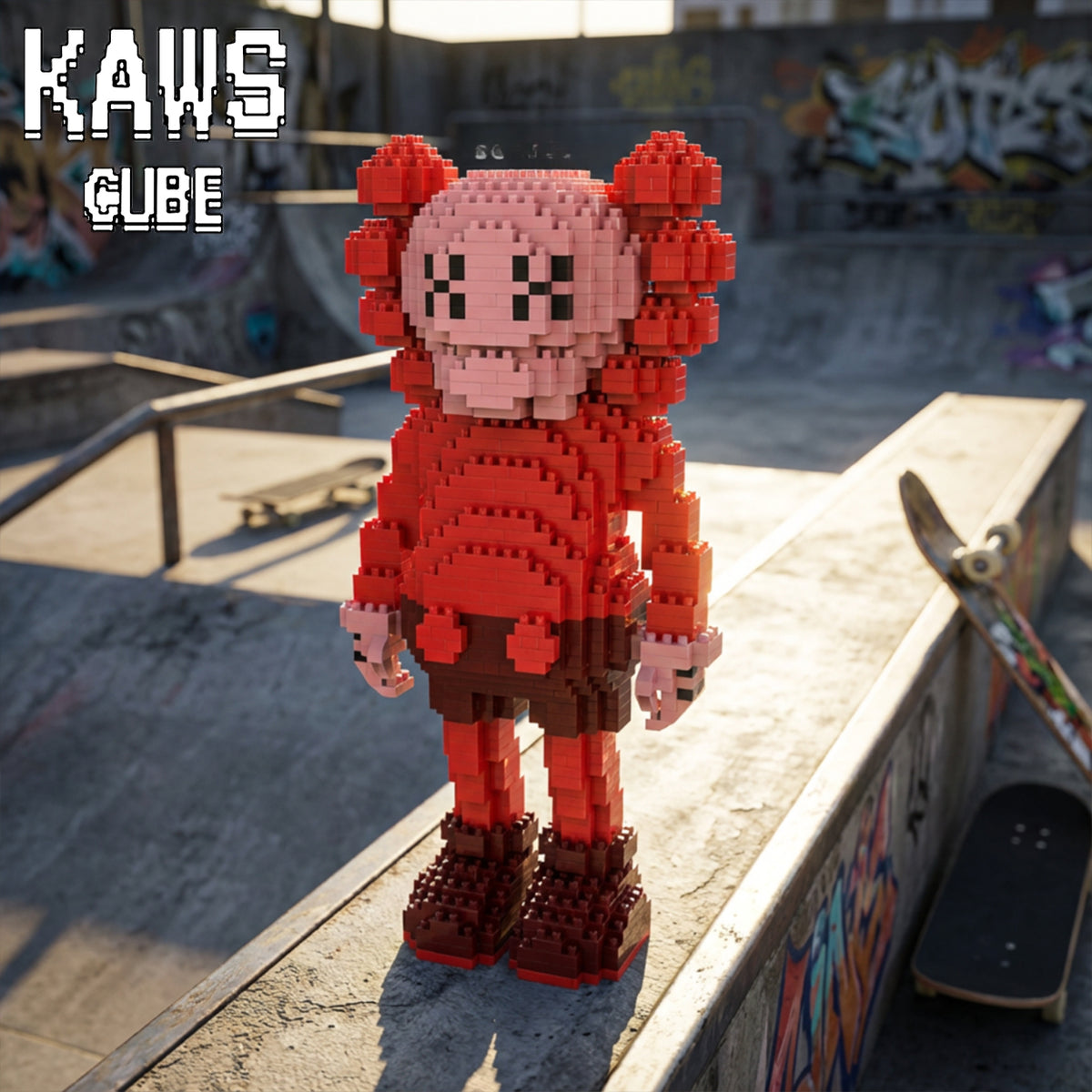 カウズ  KAWS Companion RED： Nanoblock  ナノブロック「220mm」251225-5