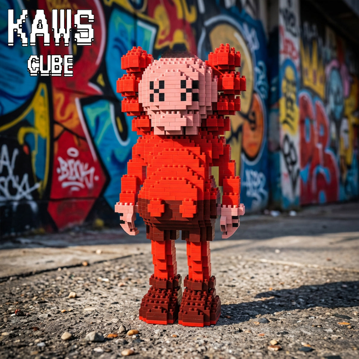 カウズ  KAWS Companion RED： Nanoblock  ナノブロック「220mm」251225-5