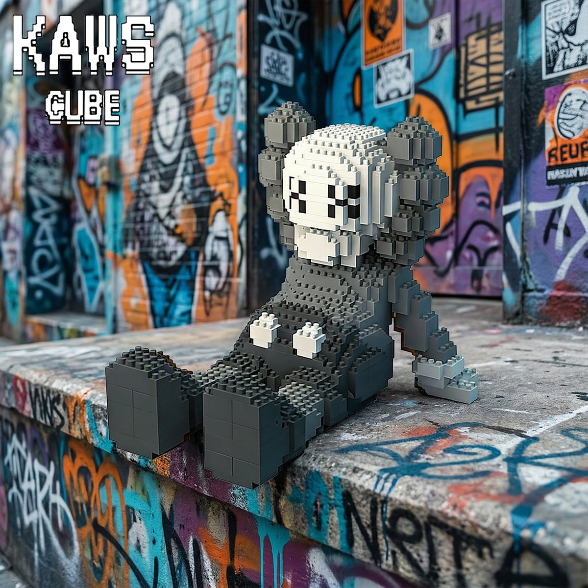 カウズ  KAWS HOLIDAY Grey： Nanoblock  ナノブロック「150mm」251225-2