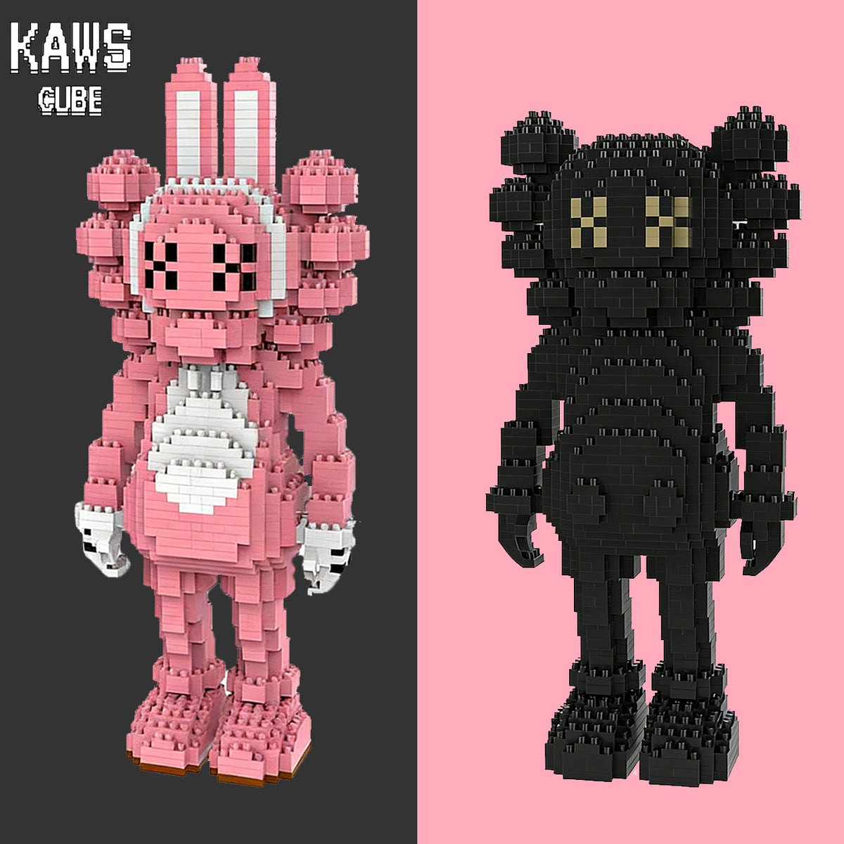 カウズ  KAWS Companion Black： Nanoblock  ナノブロック「220mm」251224-7