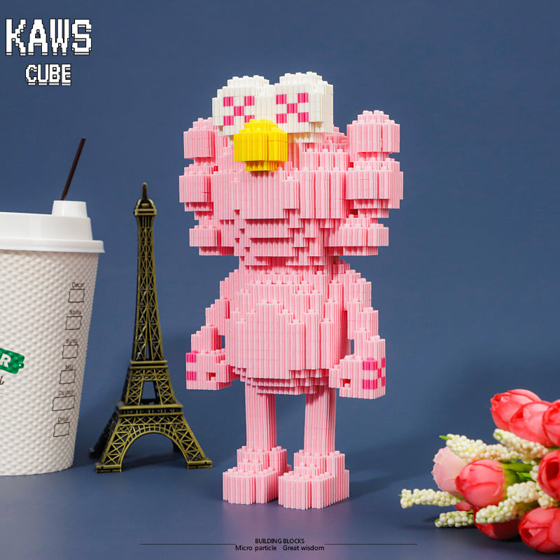 KAWS ブロック Sesame Street ：クッキーモンスター ピンク「141mm」 0911-08