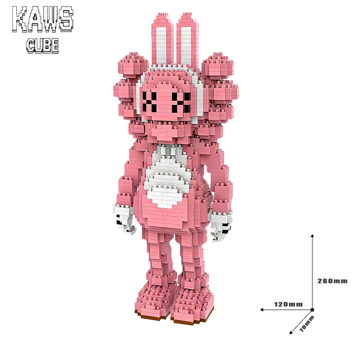 カウズ  KAWS Companion GOLD： Nanoblock  ナノブロック「220mm」251225-4