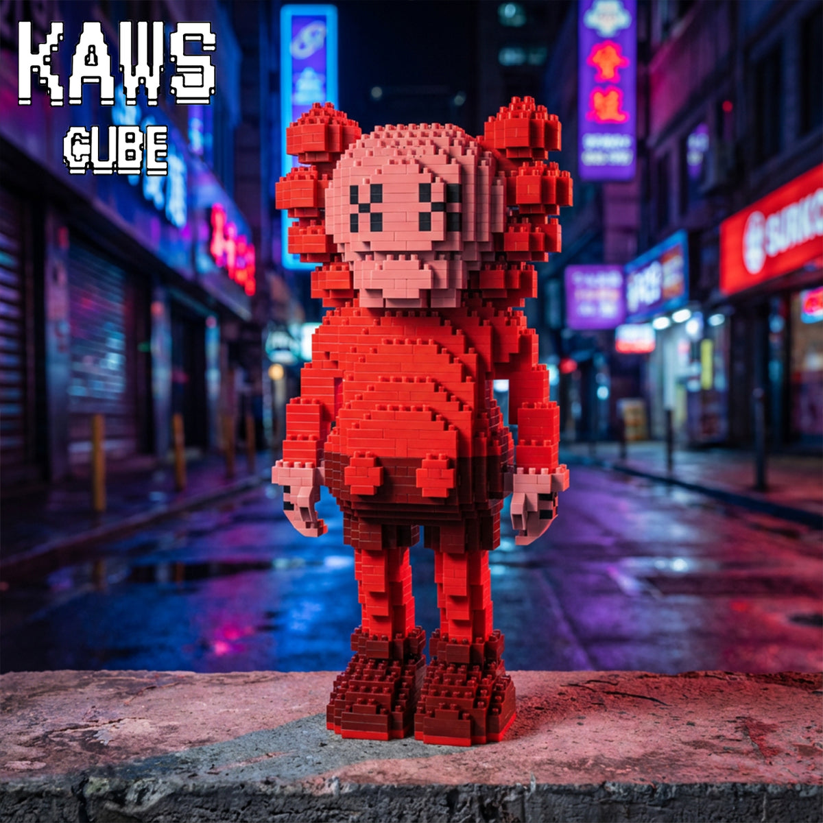 カウズ  KAWS Companion RED： Nanoblock  ナノブロック「220mm」251225-5