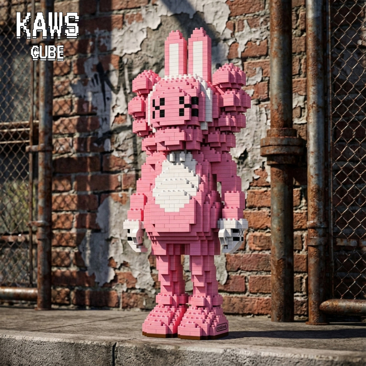カウズ  KAWS Companion PINK： Nanoblock  ナノブロック「220mm」251225-6