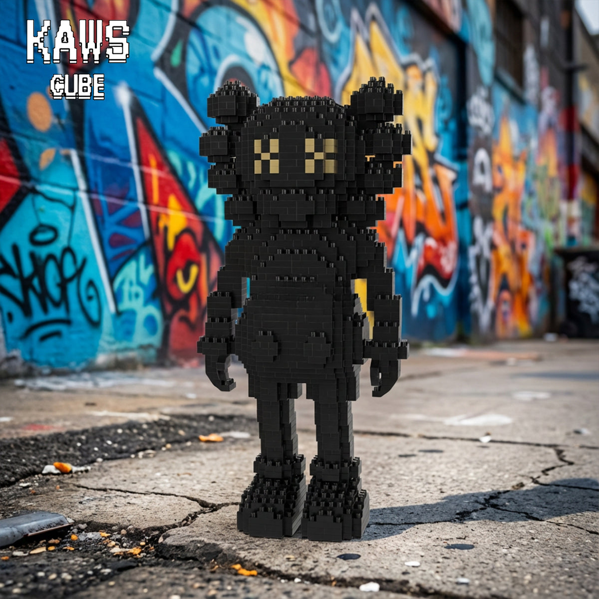 カウズ  KAWS Companion Black： Nanoblock  ナノブロック「220mm」251224-7