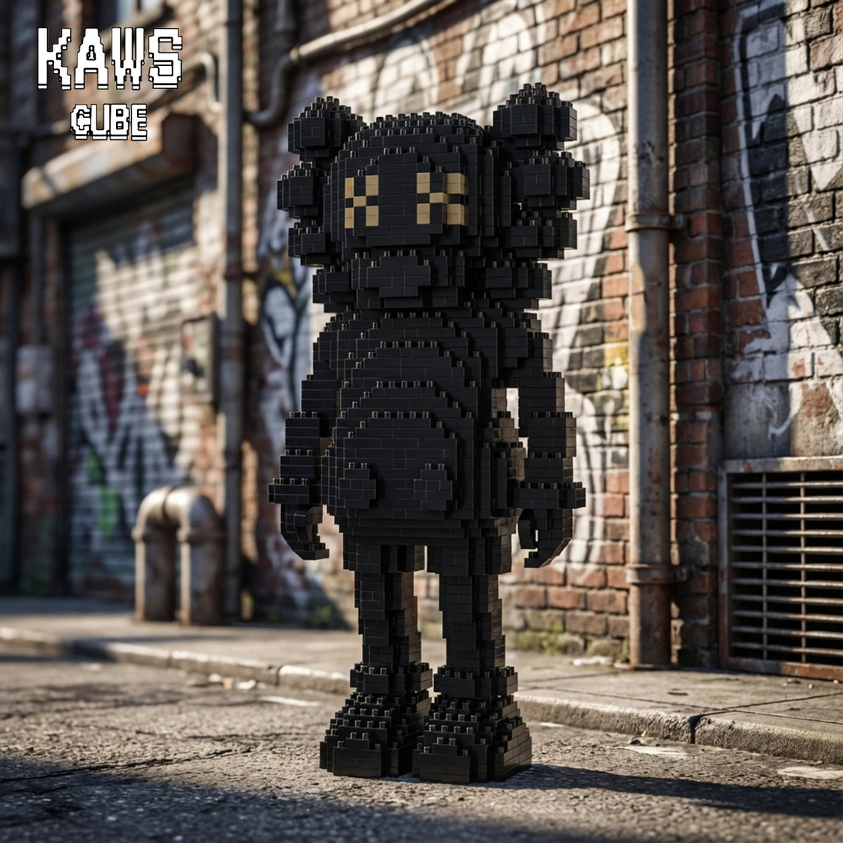 カウズ  KAWS Companion Black： Nanoblock  ナノブロック「220mm」251224-7