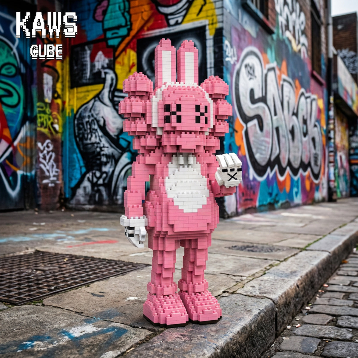 カウズ  KAWS Companion PINK： Nanoblock  ナノブロック「220mm」251225-6