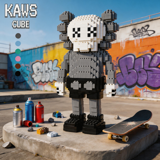 カウズ  KAWS Companion Gray : Nanoblock グレー ナノブロック「360mm」0905-7